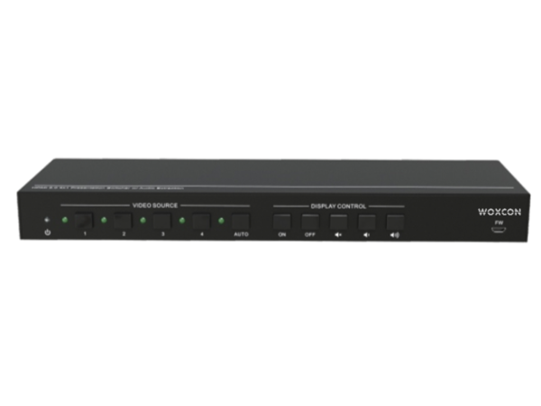 HDMI 2.0 4x1 Presentation Switcher with Audio Extraction, Display Control