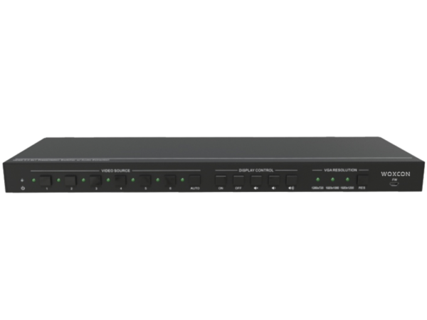 HDMI 2.0 6x1 Presentation Switcher with Audio Extraction, Display Control