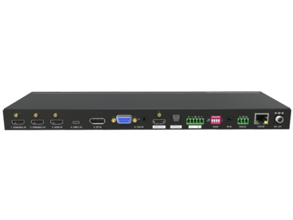HDMI 2.0 6x1 Presentation Switcher with Audio Extraction, Display Control