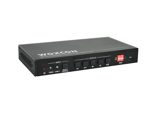 2x1 Meeting Room Video Solutions 18G 4K  Presentation Switcher with Soft Codec and CEC