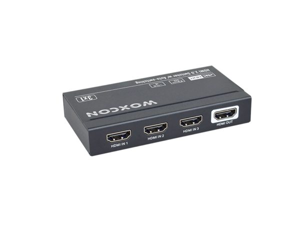3x1 HDMI v2.0 Switcher with Auto-switching 4K 60Hz 4:4:4 18G
