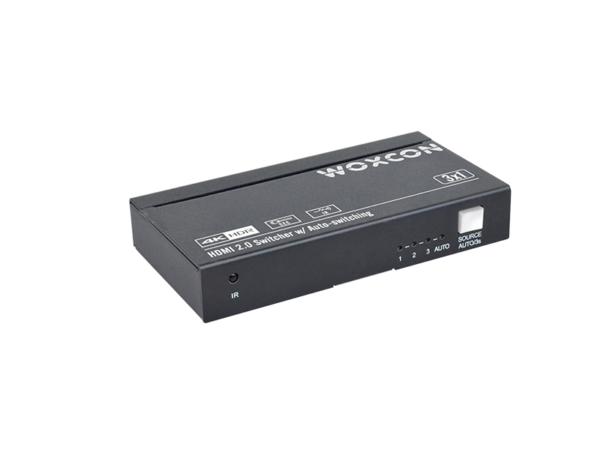 3x1 HDMI v2.0 Switcher with Auto-switching 4K 60Hz 4:4:4 18G